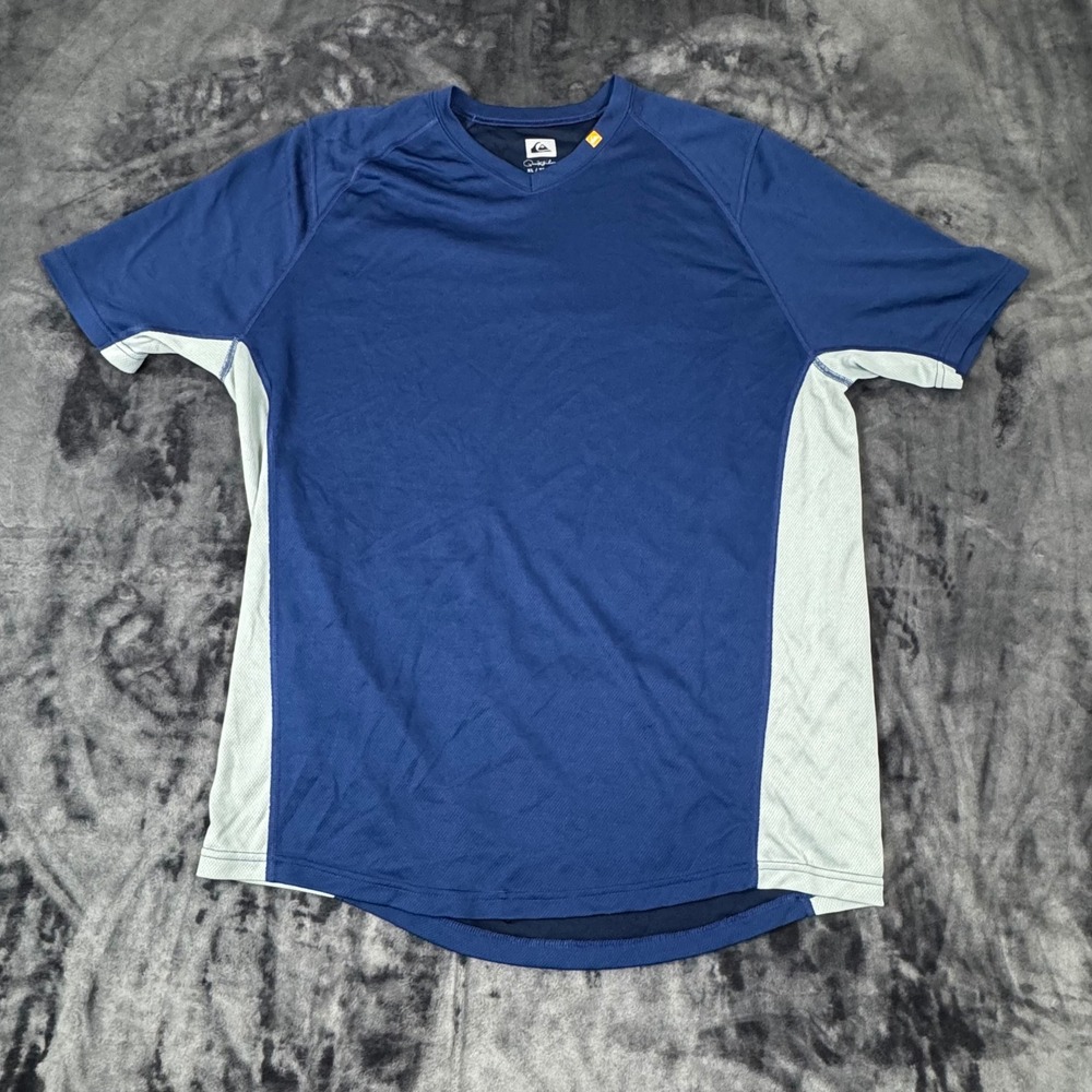 Quiksilver UVtech Performance Shirt Mens XL Blue Bamboo Charcoal Active Tee